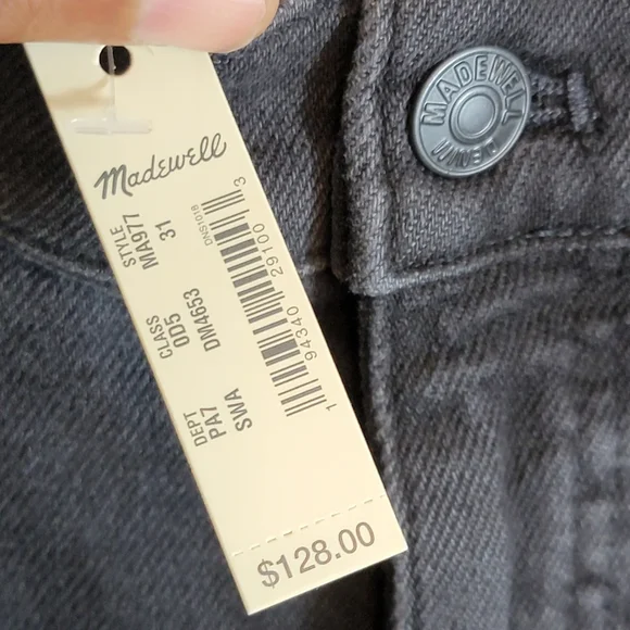 MADEWELL Inch High Rise Black Skinny Jeans - Picture 9 of 10